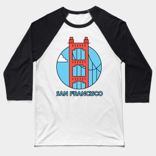 Golden Gate Bridge Baseball T-Shirt